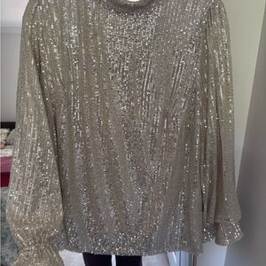 Apt. 9 Sequin Embellished Blouse - Cream